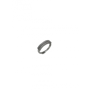 Δαχτυλίδι Διπλό Σειρέ White Gold K14  Δαχτυλίδια