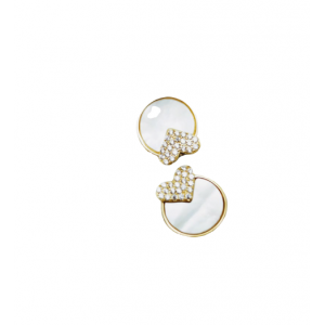 Ασημενια σκουλαρικια - Σκουλαρίκια Καρδιά 2in1 Silver925  ~mini~  Σκουλαρίκια